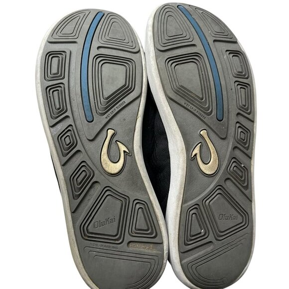 Olukai Moku Pae Shoes Mens 12 Black Slip On Mesh Comfort Fisherman 10472-40QS - Picture 8 of 9